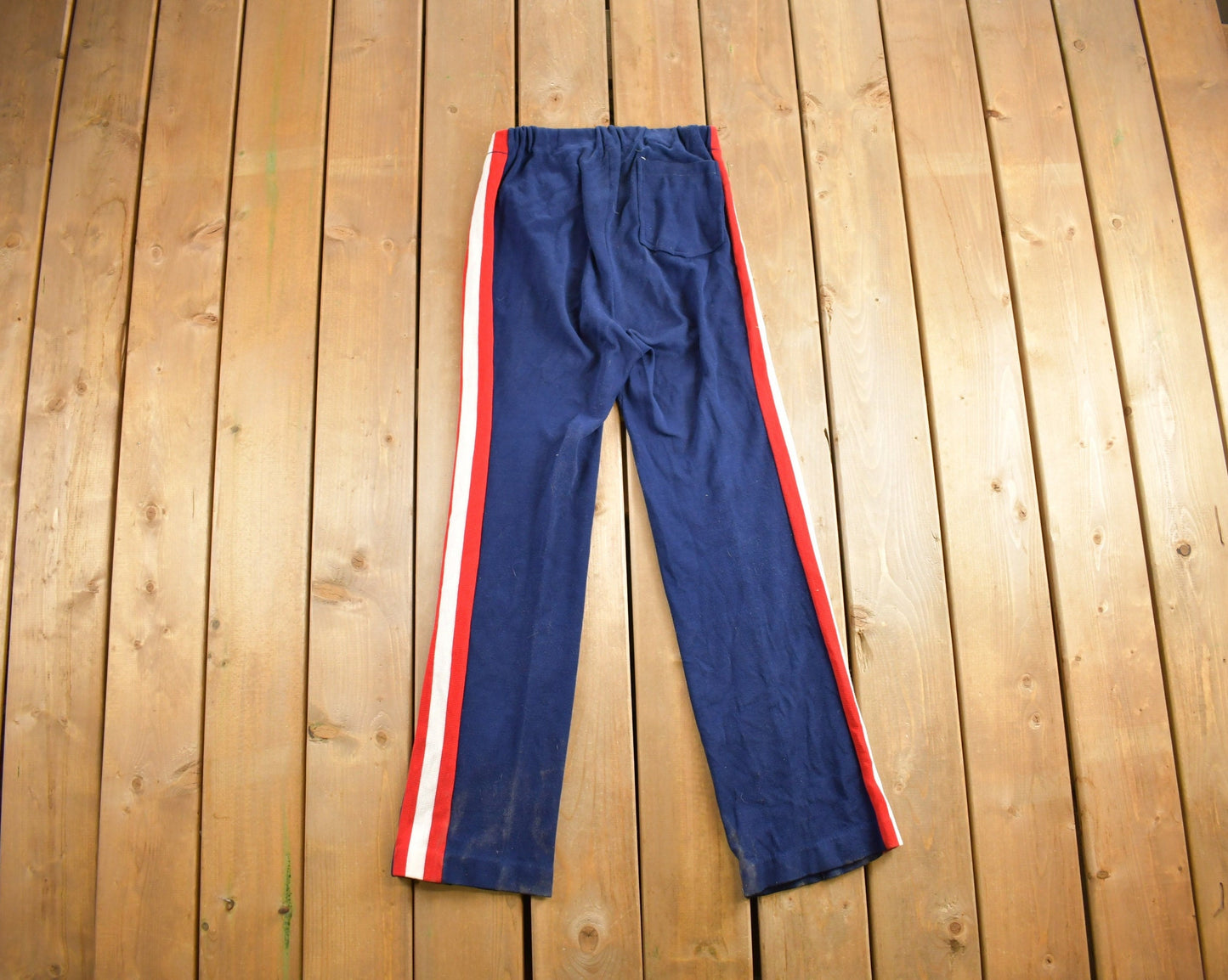 Vintage 1970s Action Wear Track Pants Size 28x30 / Striped Track Pants/ American Vintage / Streetwear / Vintage Pants / Vintage Sweat Pants