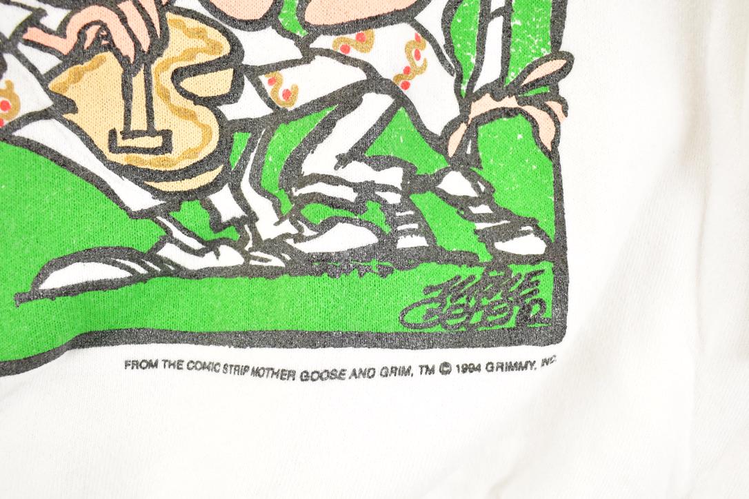 Vintage 1994 Mother Goose And Grim Elvis Santa Cartoon Comic Strip Comedy Christmas Crewneck Sweatshirt Men's M