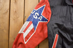 Vintage 1990s Micheal Hoban USA Patchwork Leather Jacket
