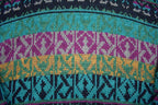 Vintage 1990s Campus Colourful Abstract Pattern Knit Zip Up Sweater