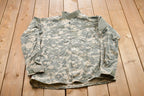 Vintage Military Digital Camo Button Up Shirt