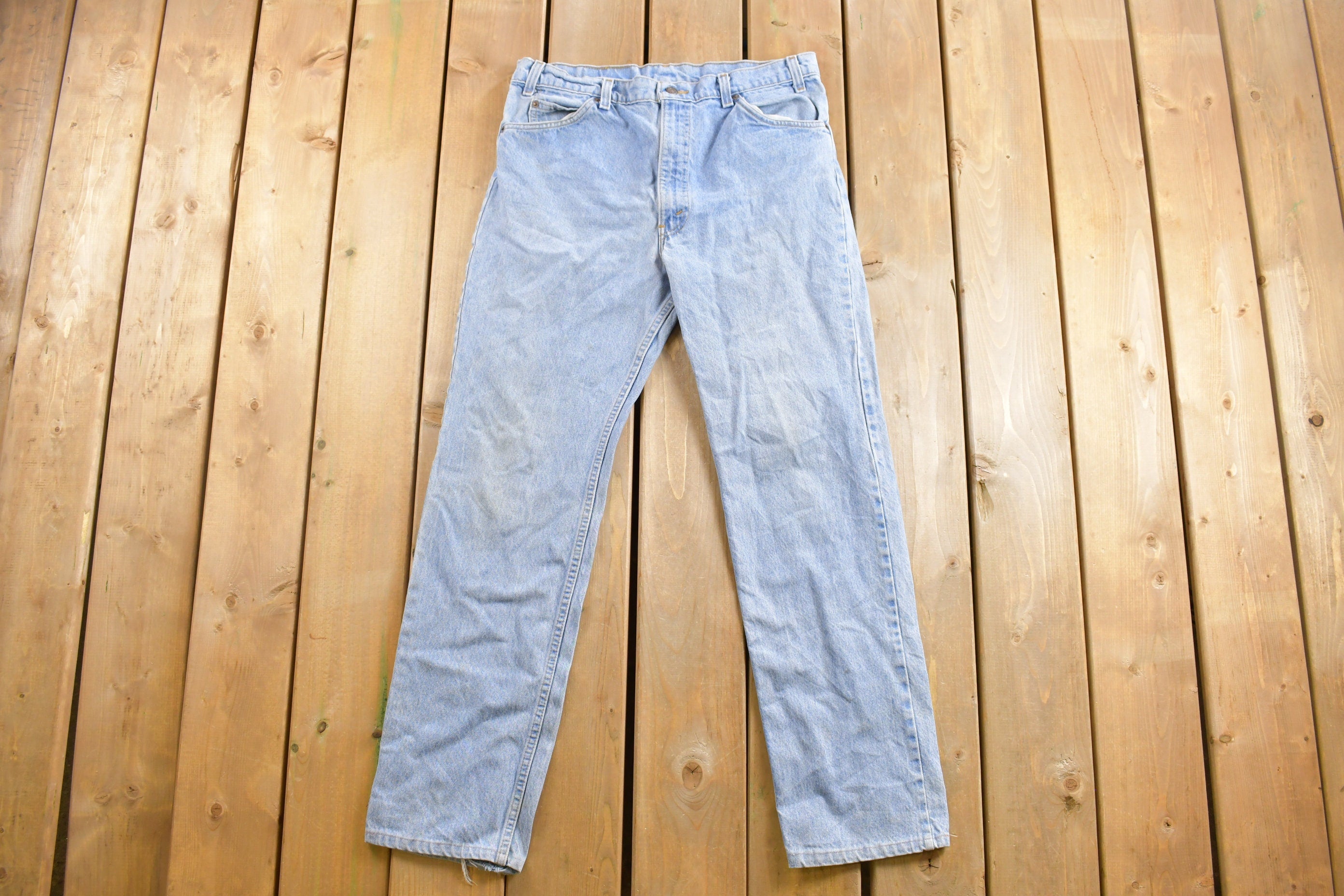 Vintage 1980s Levi's 509 Orange Tab Denim Jeans Size 35 x 31