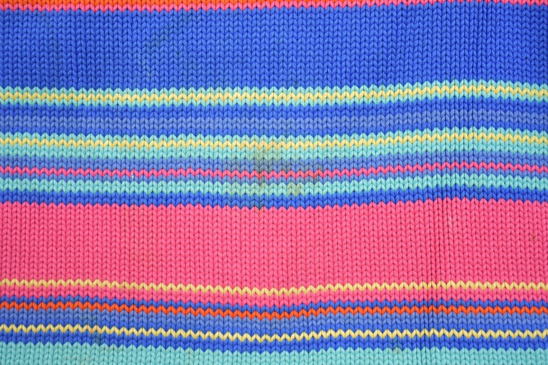 Vintage 1990s Lauren Ralph Lauren Striped Knitted Roll Neck Sweater