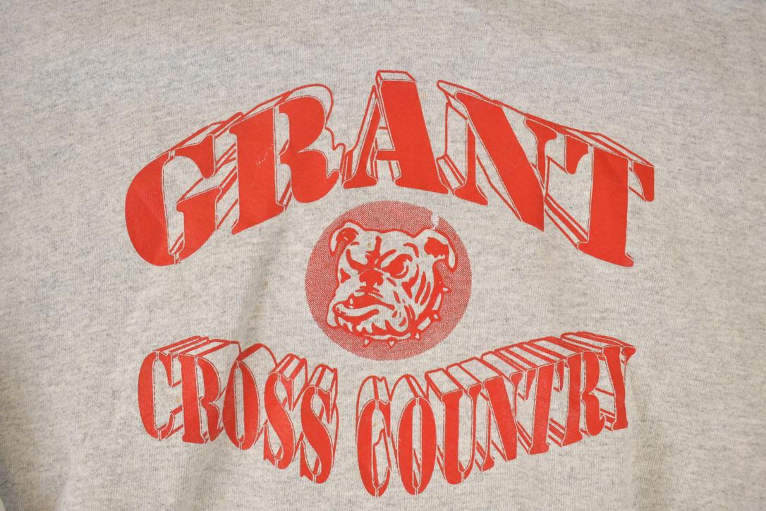 Vintage 1990s Grant Cross Country Graphic Print Heavyweight Hoodie Sweatshirt Men's L