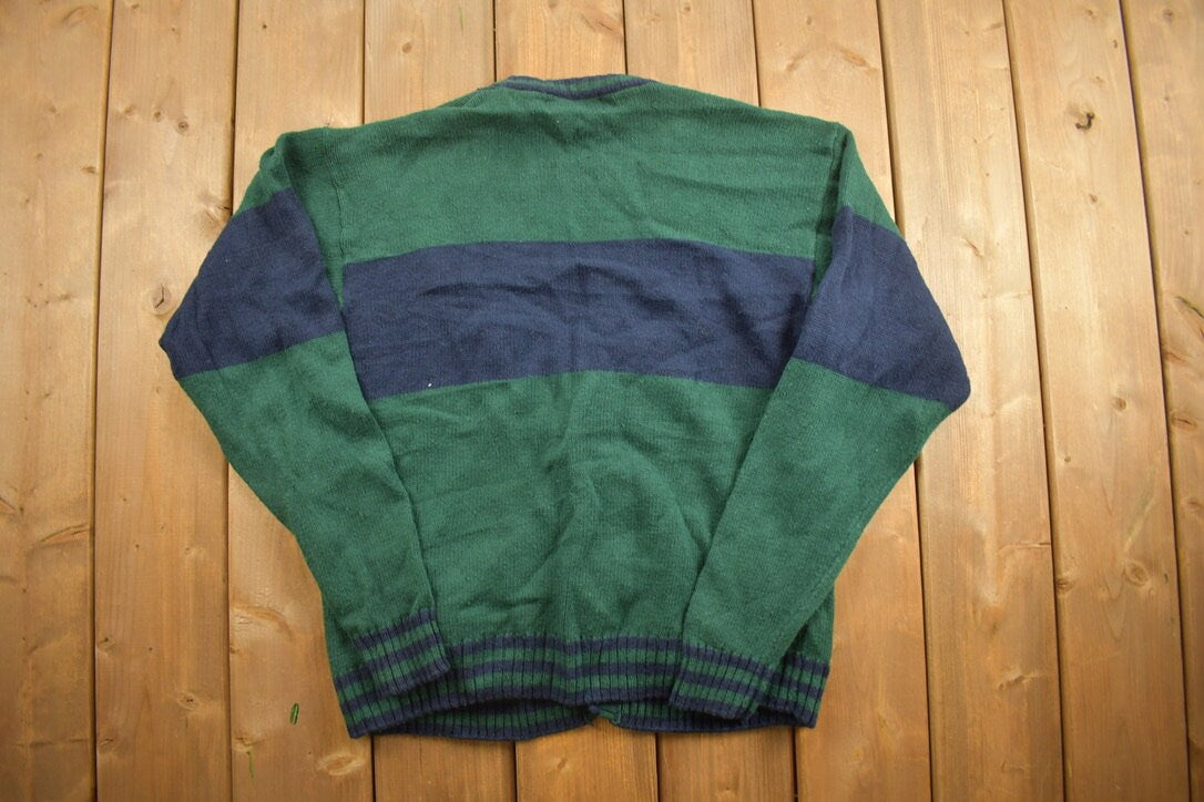 Vintage 1990s Hunting Horn Cardigan Sweater