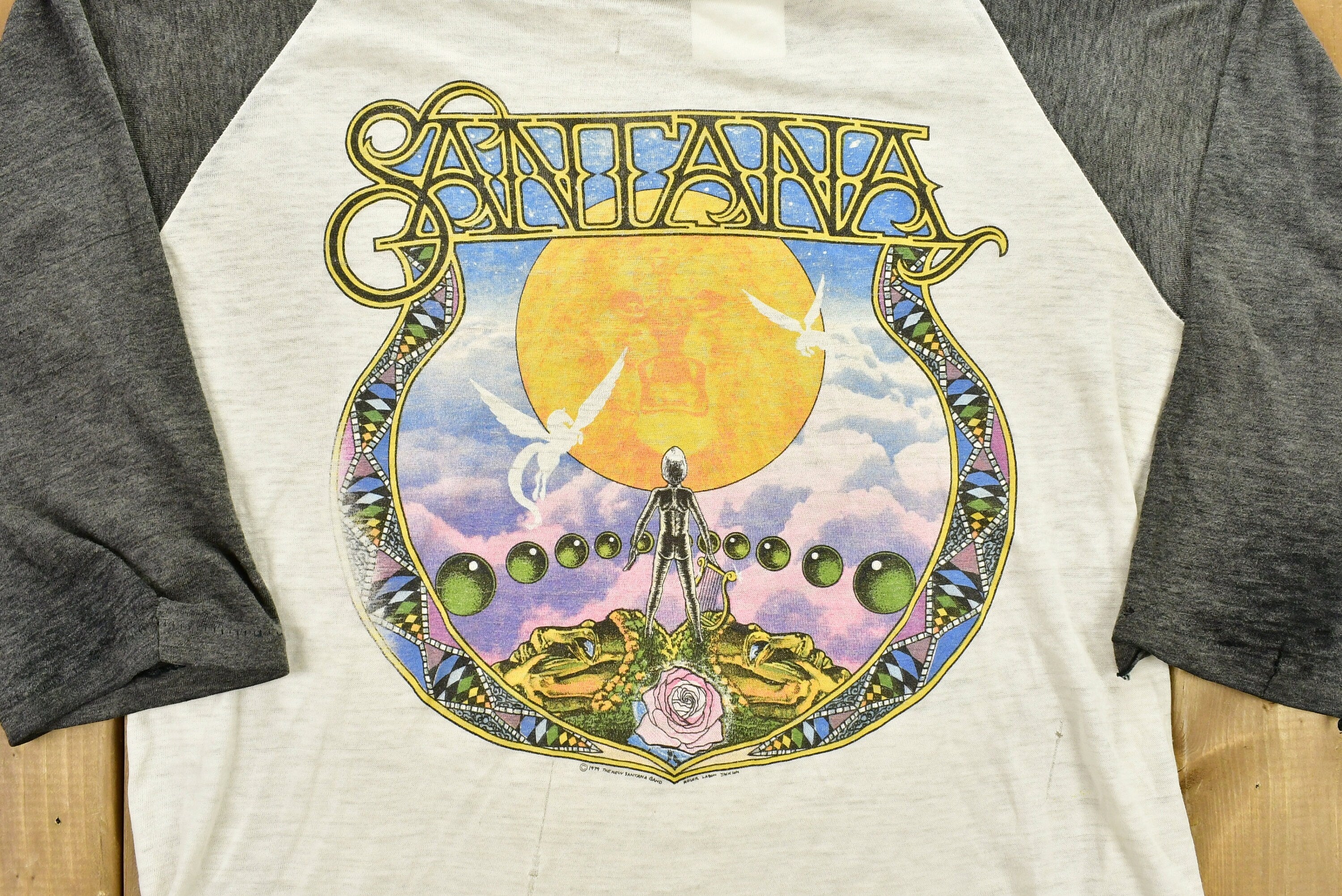 Vintage 1979 Carlos Santana Marathon Tour Raglan Band T-Shirt