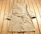 Vintage 1980s Beige Trench Coat Jacket
