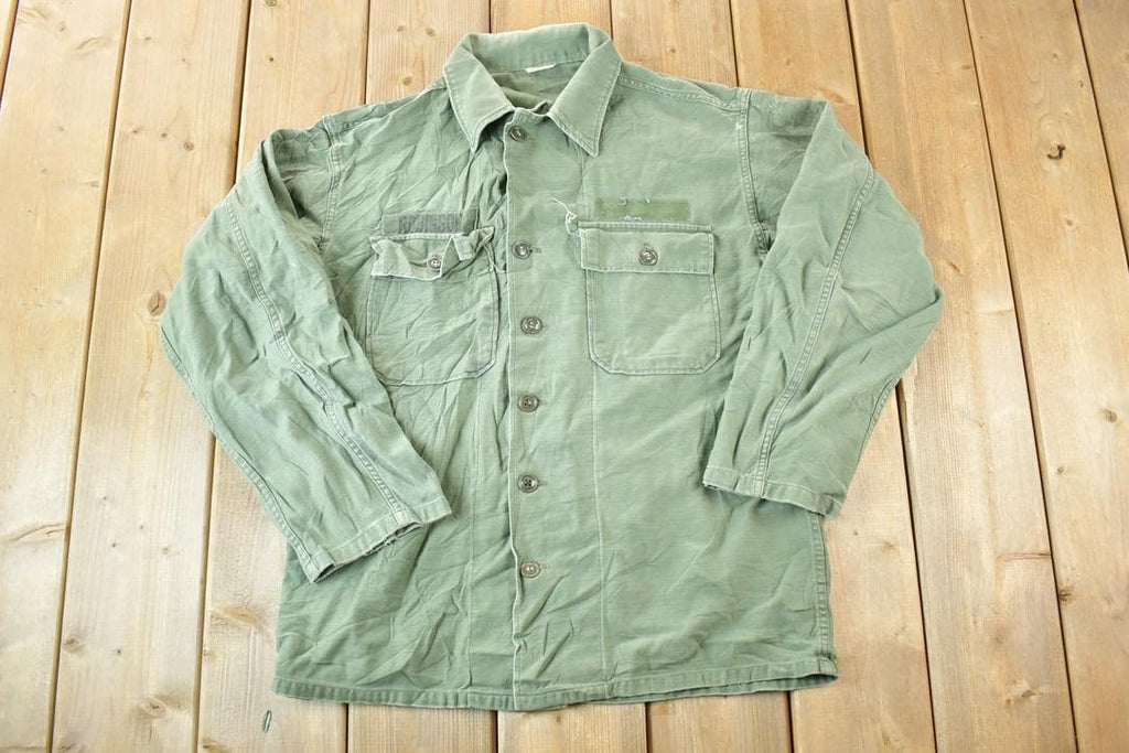 Vintage Military Button Up Shirt