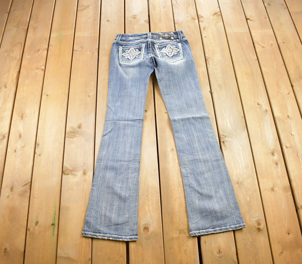 Vintage Y2K Miss Me Bedazzled Low Rise Jeans Size 26x33