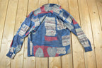 Vintage 1990s Roman Abstract Button Up Silk Shirt