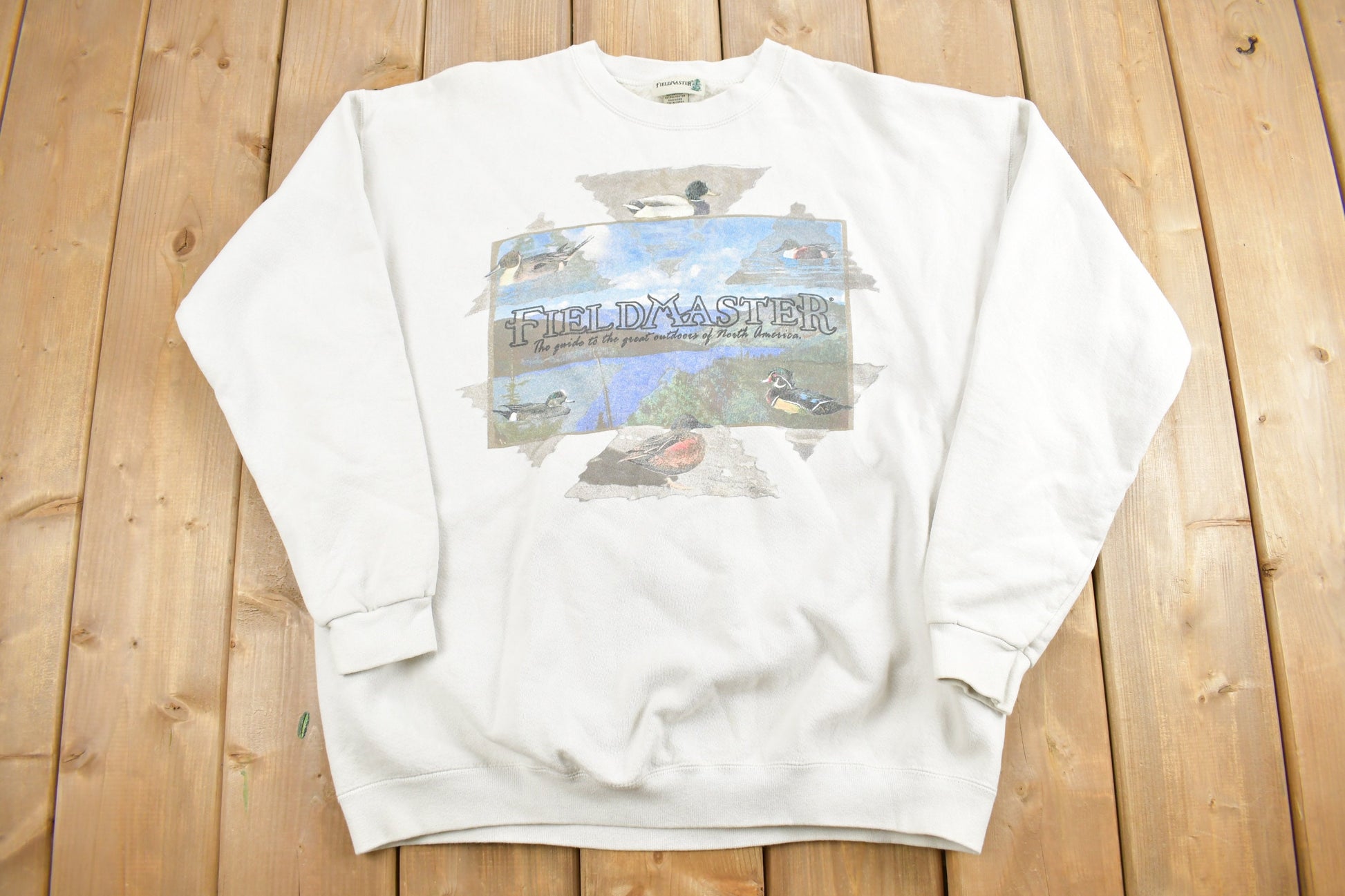 Vintage 1990s Field Master Nature Crewneck Sweater / Ducks / 90s Crewneck / Grandma Sweater / Streetwear / Made In USA / Animal Theme