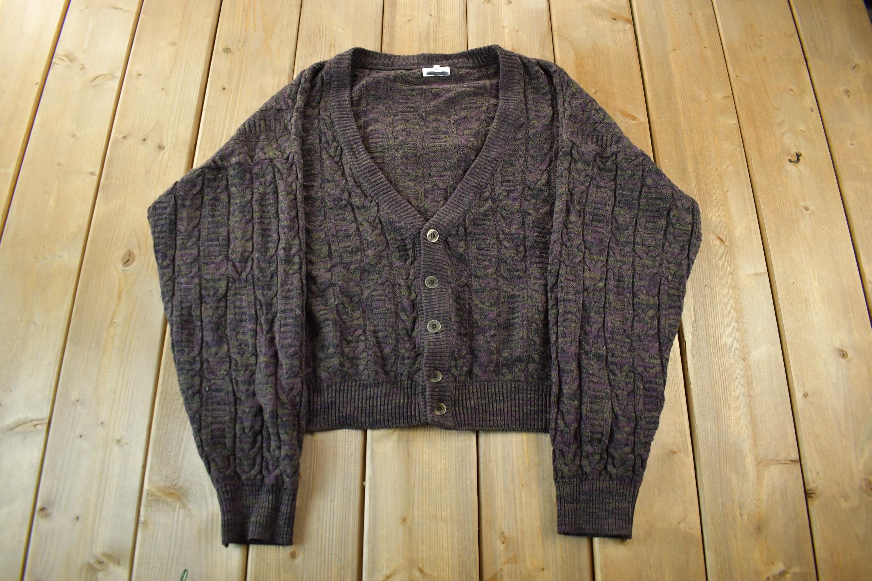 Vintage 1990s Knit Cardigan Sweater