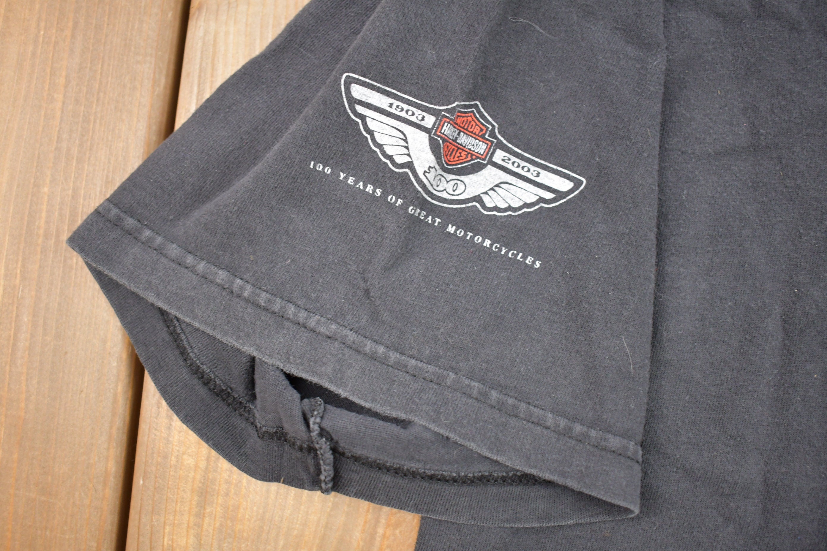 Vintage 1990s Harley Davidson Motorcycles 100th Anniversary T-Shirt