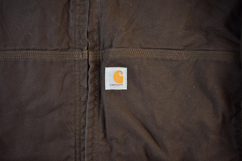 Vintage 2000s Carhartt Hooded Sherpa Lined Jacket Women's 2XL