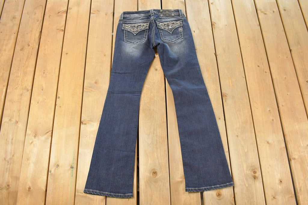 Vintage Deadstock Y2K Miss Me Bedazzled Low Rise Jeans Women's Size 26x31