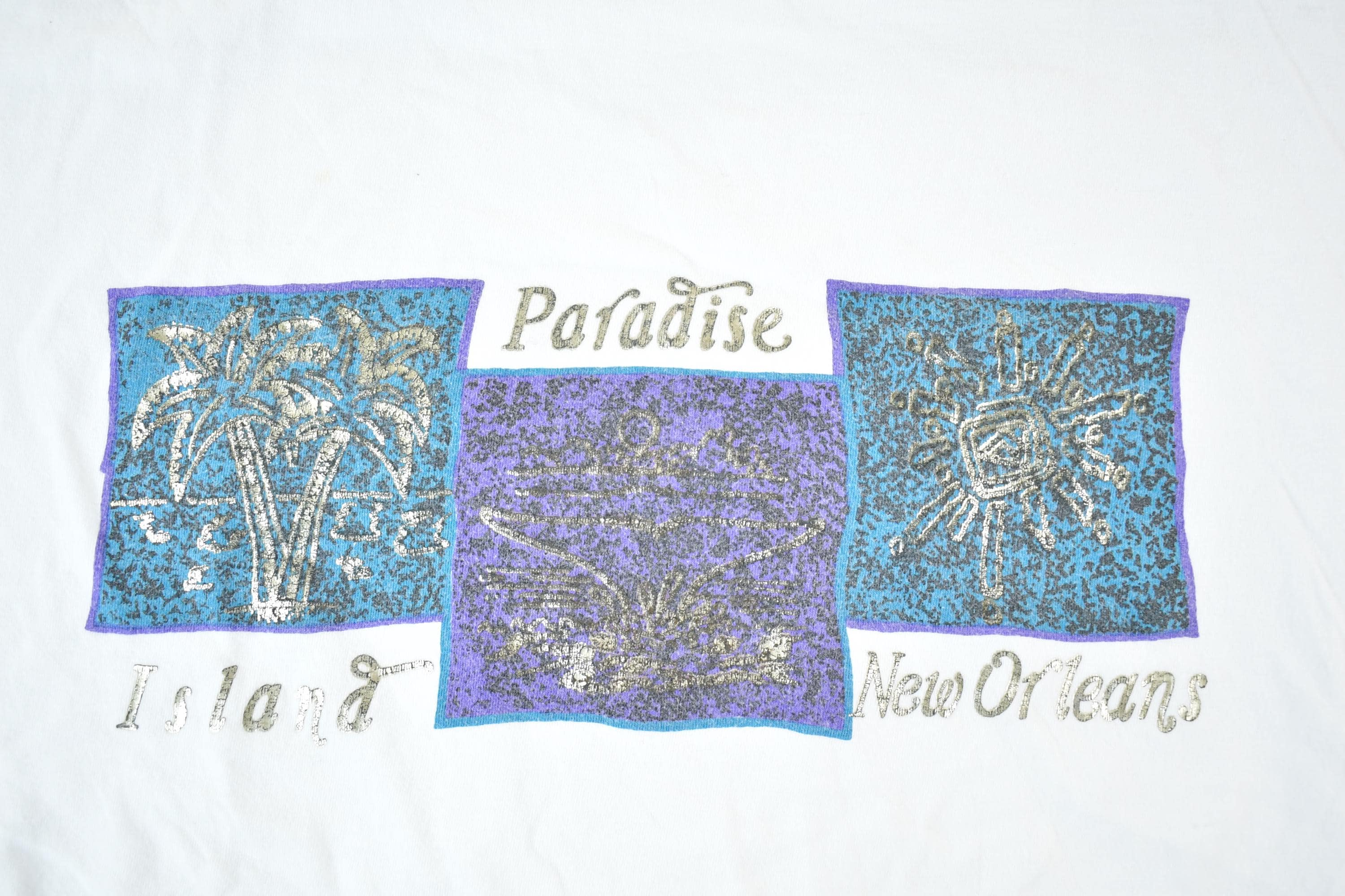 Vintage 1990s New Orleans Paradise Island Souvenir T-Shirt Mens L / Vintage Vacation Tee / Rare Destination Tee / Summer Shirt
