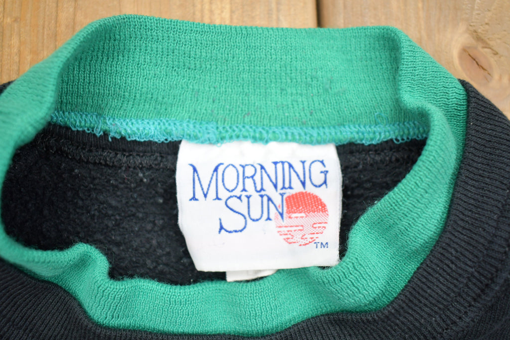 Vintage 1990s Morning Sun Tree Theme Crewneck Sweater