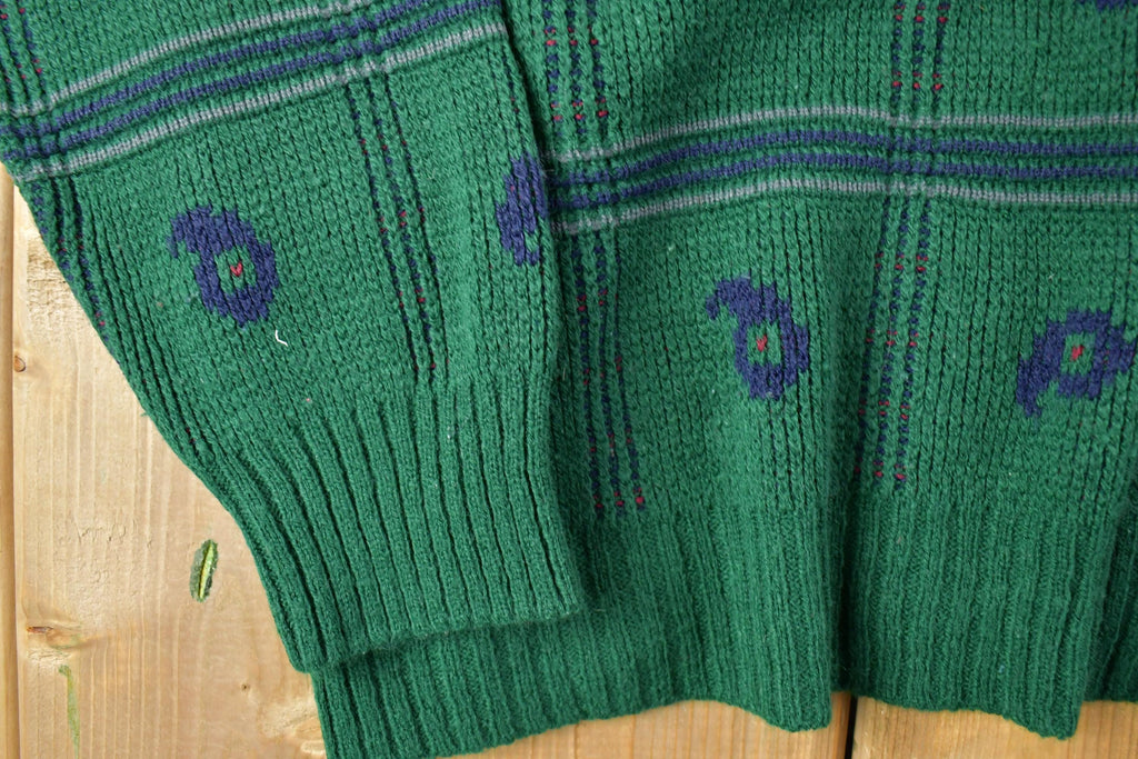 Vintage 1990s Fellini Paisley Knit Crewneck Sweater