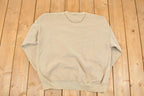 Vintage 1990s Jerzees Heavyweight Tan Blank Crewneck Sweatshirt Men's XXL