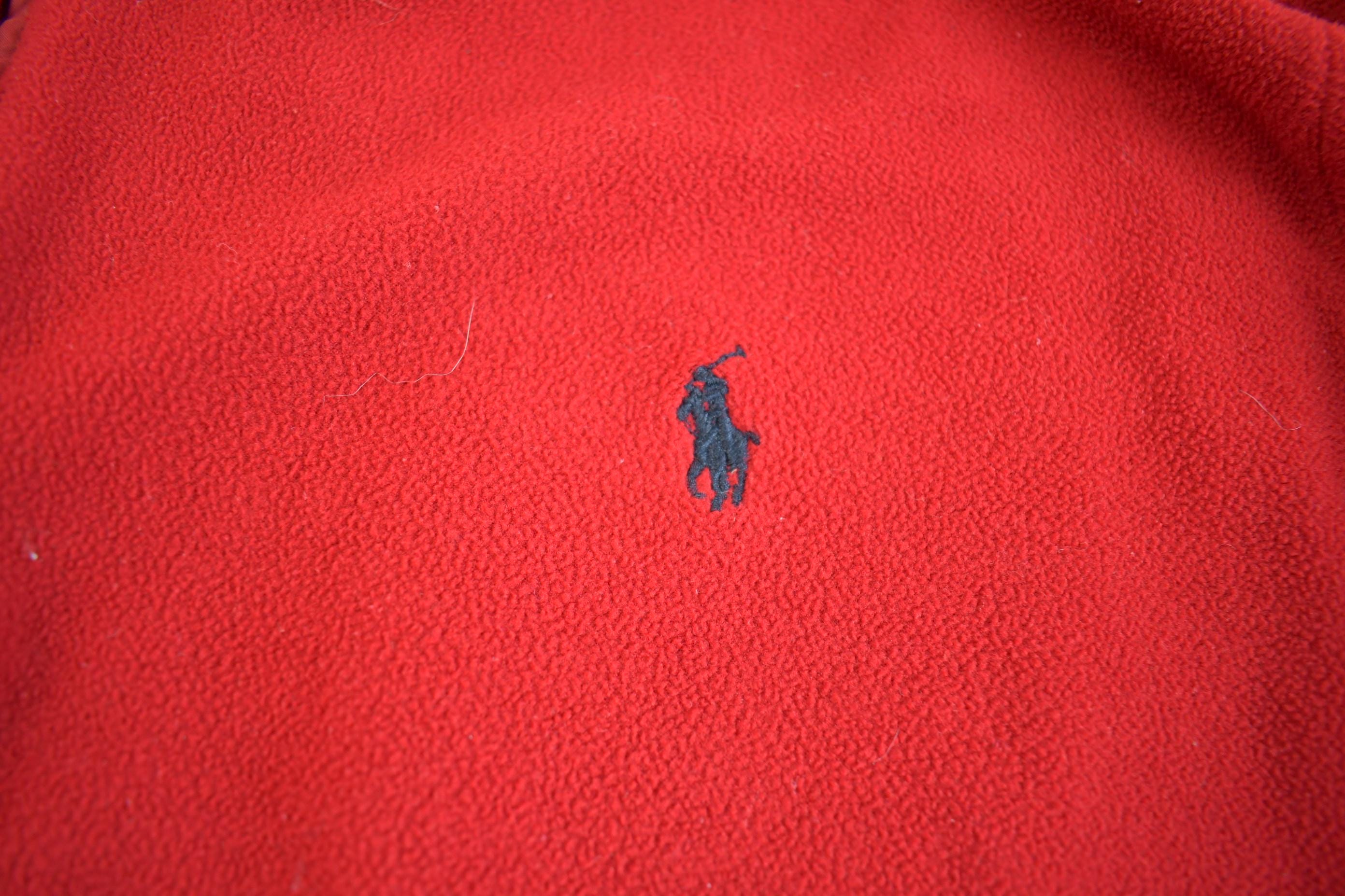 Vintage 1990s Polo Ralph Lauren Embroidered Fleece Sweater