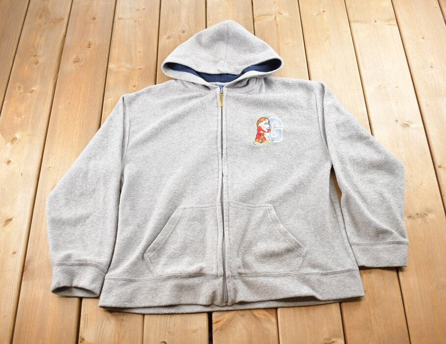 Vintage 1990s Disney Grumpy Dwarf Graphic Fleece Hoodie