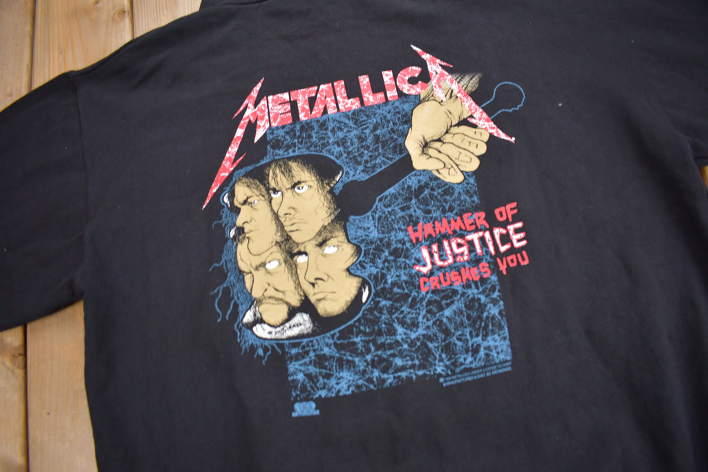 Vintage 1994 Metallica Hammer Of Justice Crushes You Hoodie