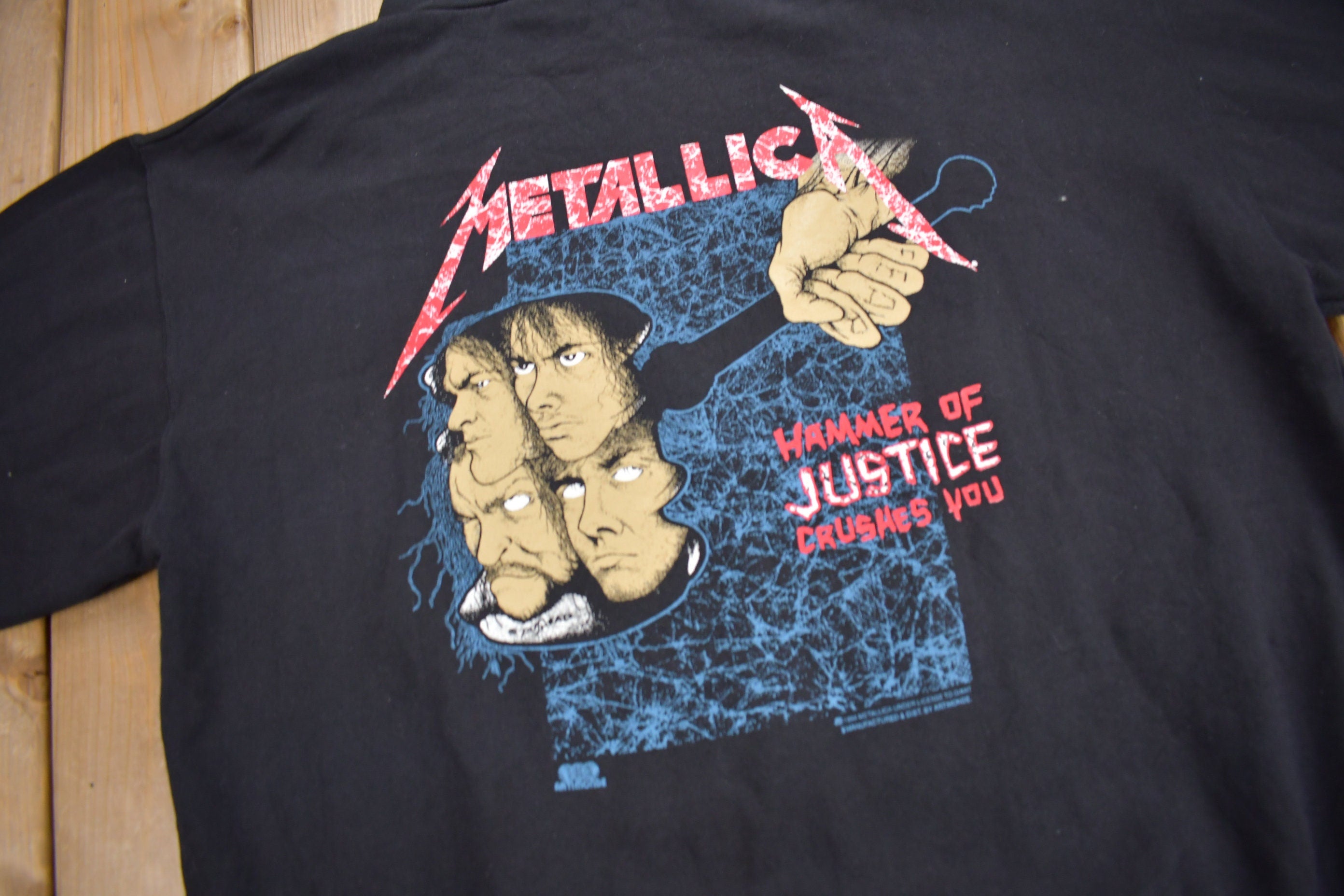 Vintage 1994 Metallica Hammer Of Justice Crushes You Hoodie