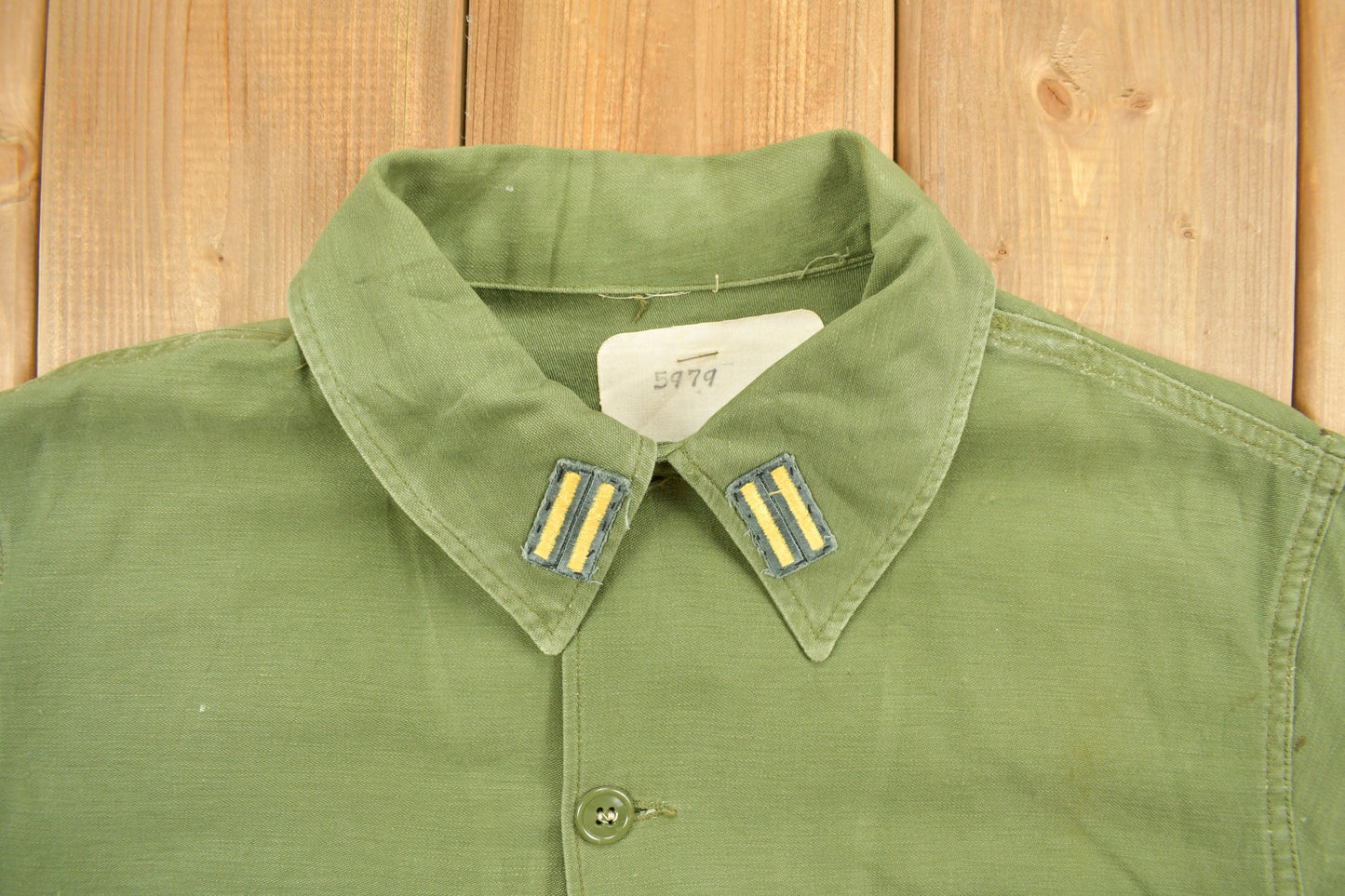 Vintage 1960s USAF Academy Military Apparel / 1960s Button Up Jacket / US Army Green / OG - 107 Shirt / Army Jacket / Patchwork Shirt