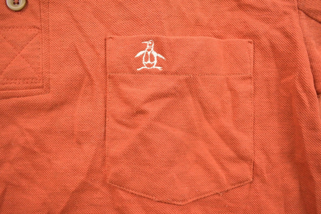 Vintage 1990s Grand Slam Munsingwear Button Up Collar Pocket T-Shirt