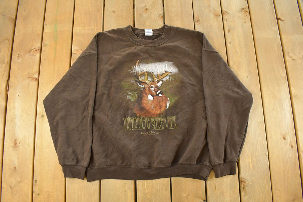 Vintage 2000s Whitetail Deer Outdoors Crewneck Sweatshirt Men's XL