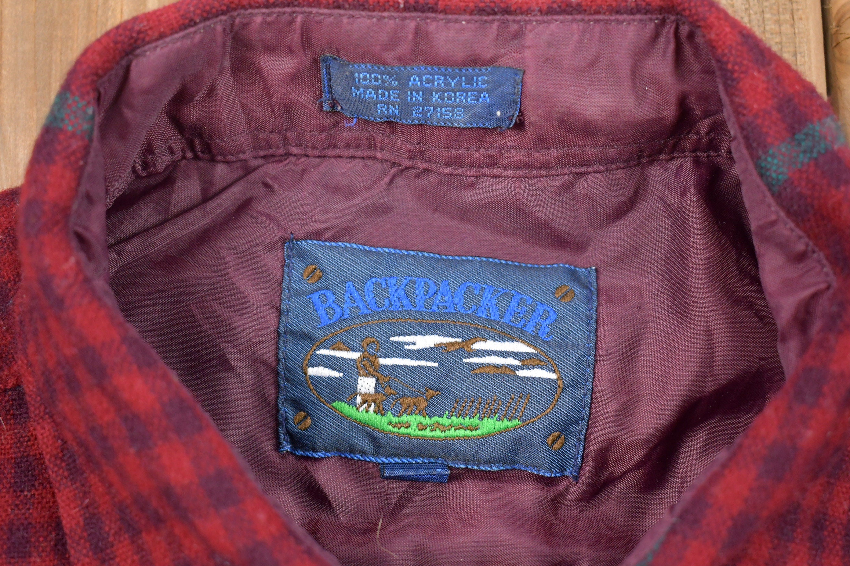 Vintage 1990s Backpacker Plaid Button Up Shirt