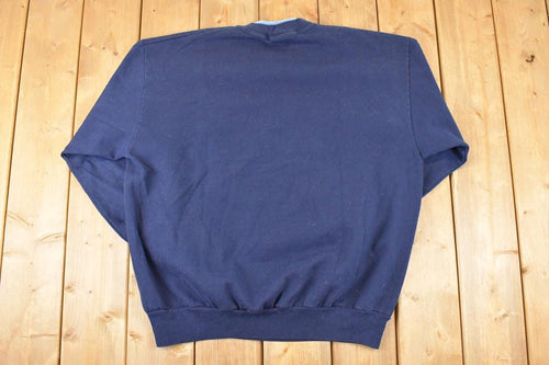 Vintage 1990s Morning Sun Cute Sleeping Kitty Graphic Print Double Collar Crewneck Sweatshirt Womens XXL / Made In USA / 90's Cat Sweater