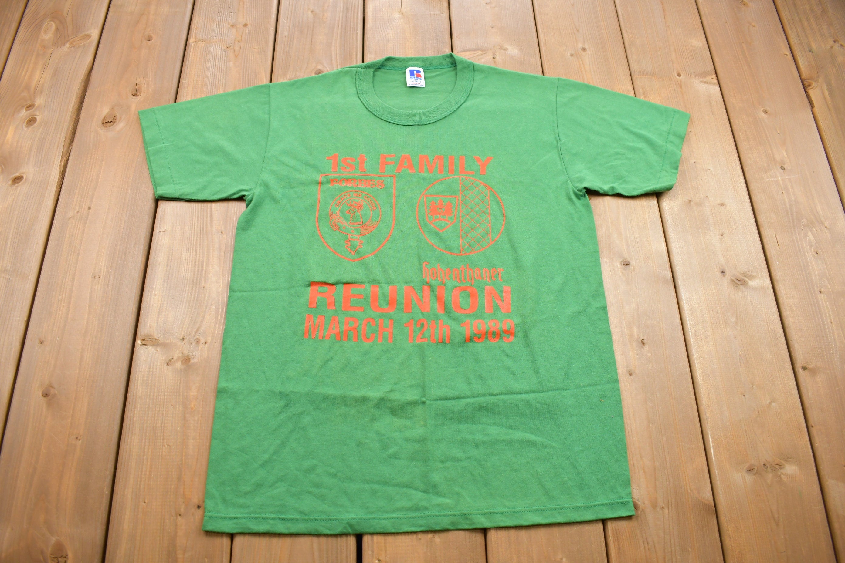 Vintage 1989 Russel Athletic Family Reunion Graphic T Shirt