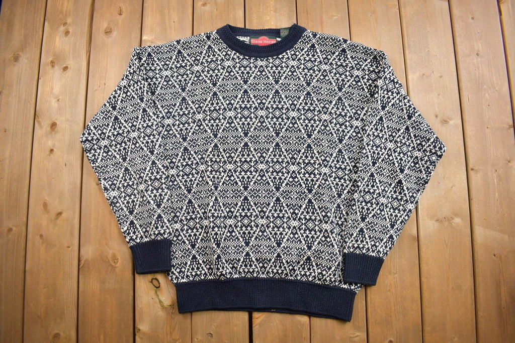 Vintage 1980s Stone Haven Knitted Crewneck Sweater