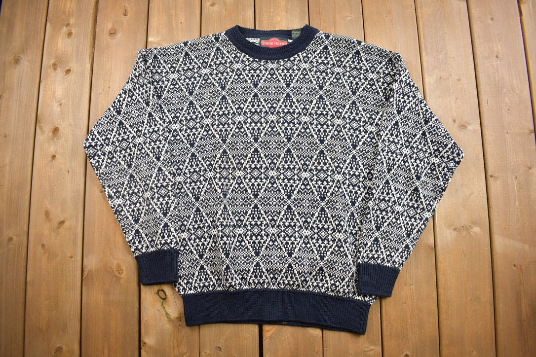 Vintage 1980s Stone Haven Knitted Crewneck Sweater