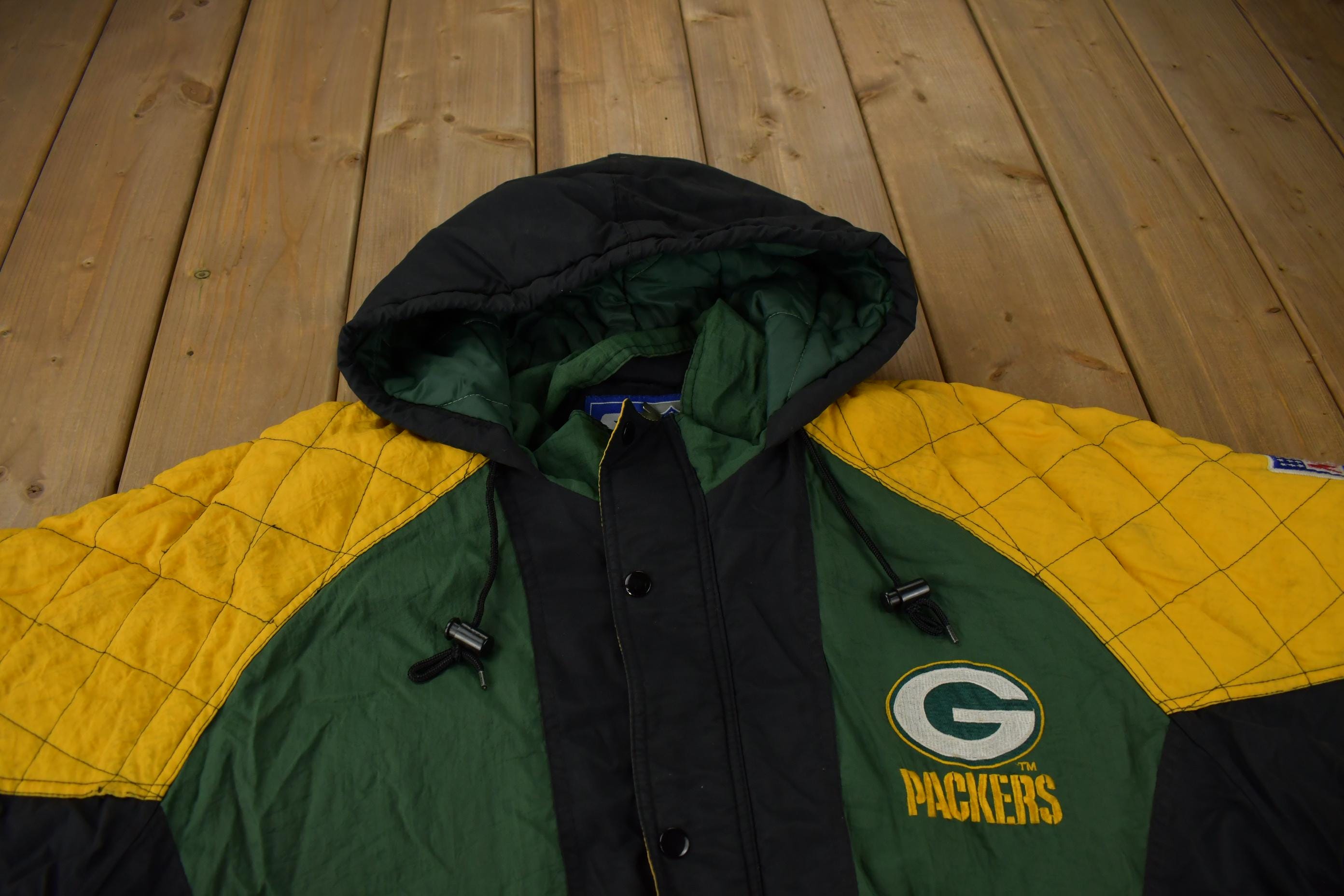 Vintage 1990s Green Bay Packers NFL Starter Pro Line Quarter Zip Jacket