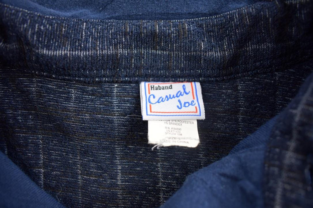 Vintage 1980s Casual Joe Blank Striped Button Up Sweater