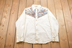 Vintage 1960s Stained Glass Button Up Shirt