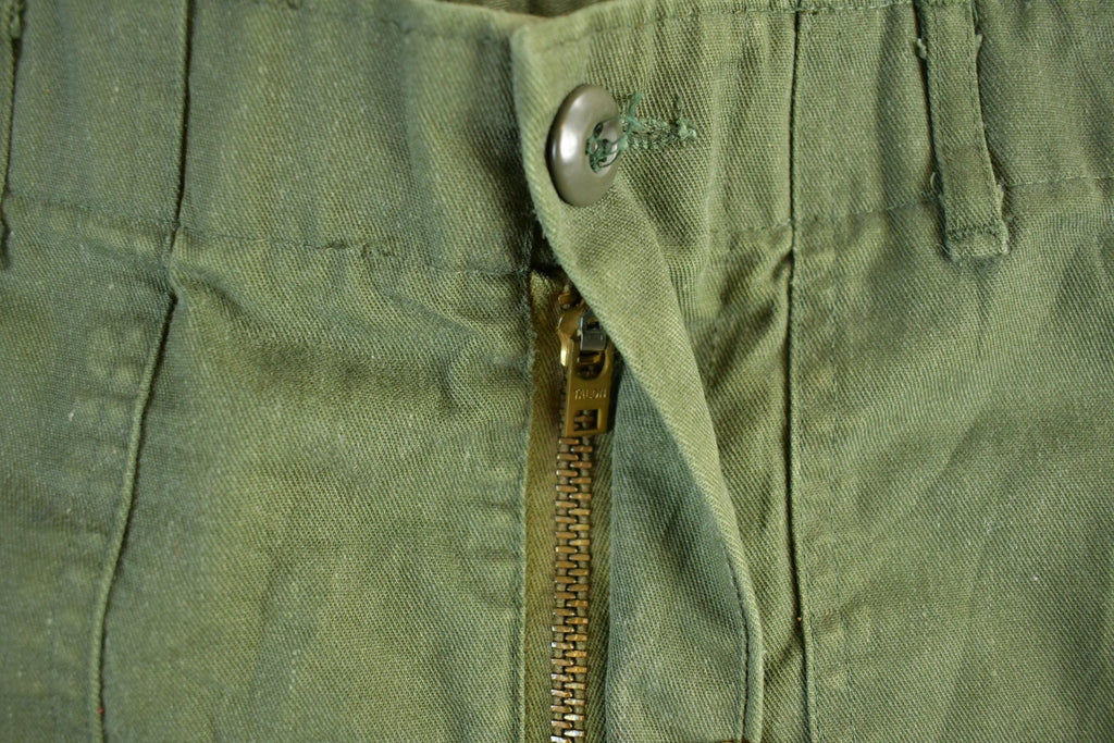 Vintage 1970s Military OG-107 Sateen Fatigue Pants Size 31 x 33