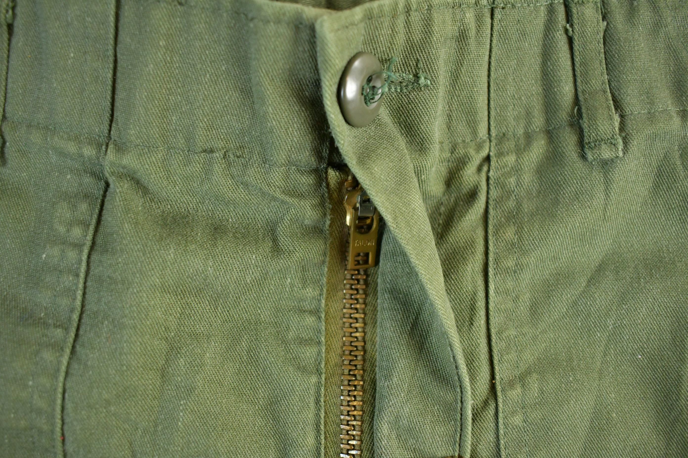 Vintage 1970s Military OG-107 Sateen Fatigue Pants Size 31 x 33