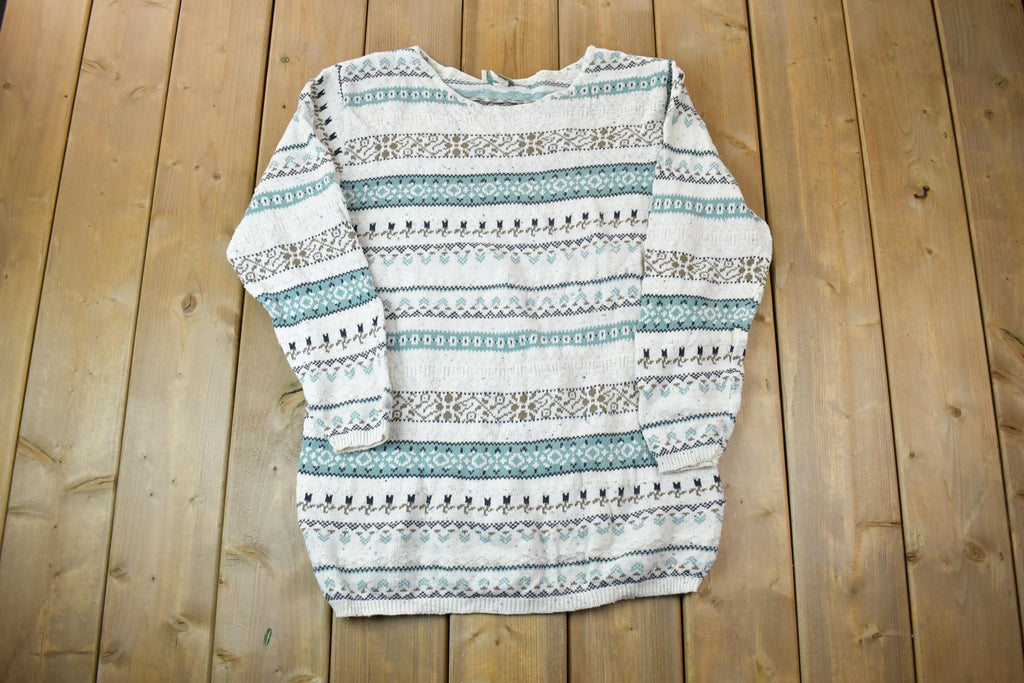 Vintage 1990s Braemar Workable casuals Knit Crewneck Sweater /