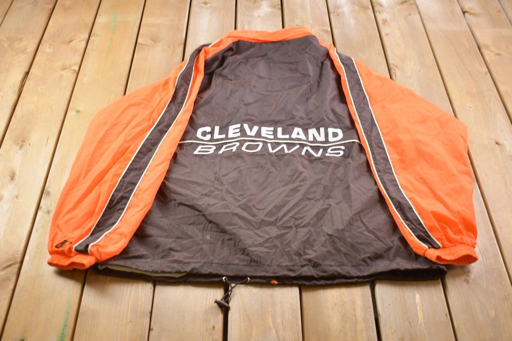 Vintage 1990s Cleveland Browns NFL Game Day Embroidered Windbreaker