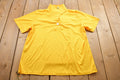 Vintage 1980s Blank Yellow Lane Bryant Button Up Collar T Shirt
