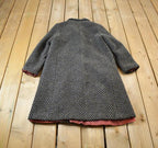 Vintage 1970s Arlette 100% Wool Button Up Over Coat Made In USA