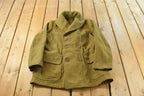 Vintage 1920s WW1 Mackinaw Short Overcoat Wool Army Jacket Men's S