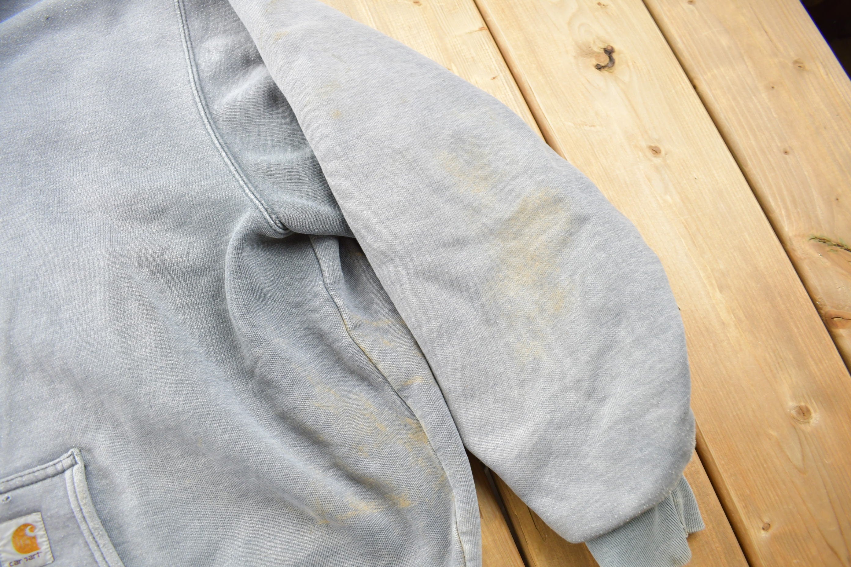 Vintage 1990s Sun Faded Carhartt Zip Up Hoodie
