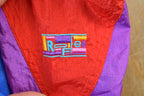 Vintage 1990s Roffe Colour Block Windbreaker Quarter Zip Spring Jacket