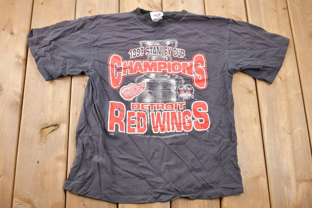 Vintage 1997 Stanley Cup Detroit Red Wings NHL Graphic Kids T-Shirt