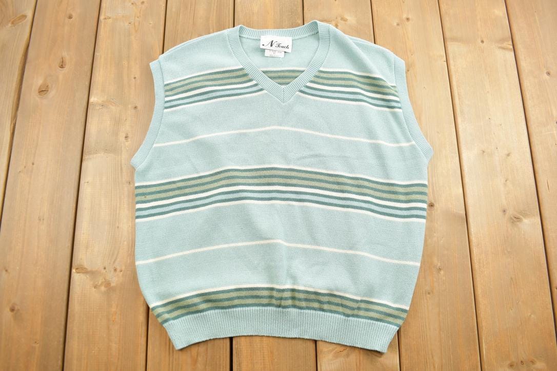 Vintage 1990s N Touch V-Neck Sweater Vest