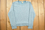 Vintage 1990s Womens Cute Leaf Pattern Woolrich Crewneck Sweater
